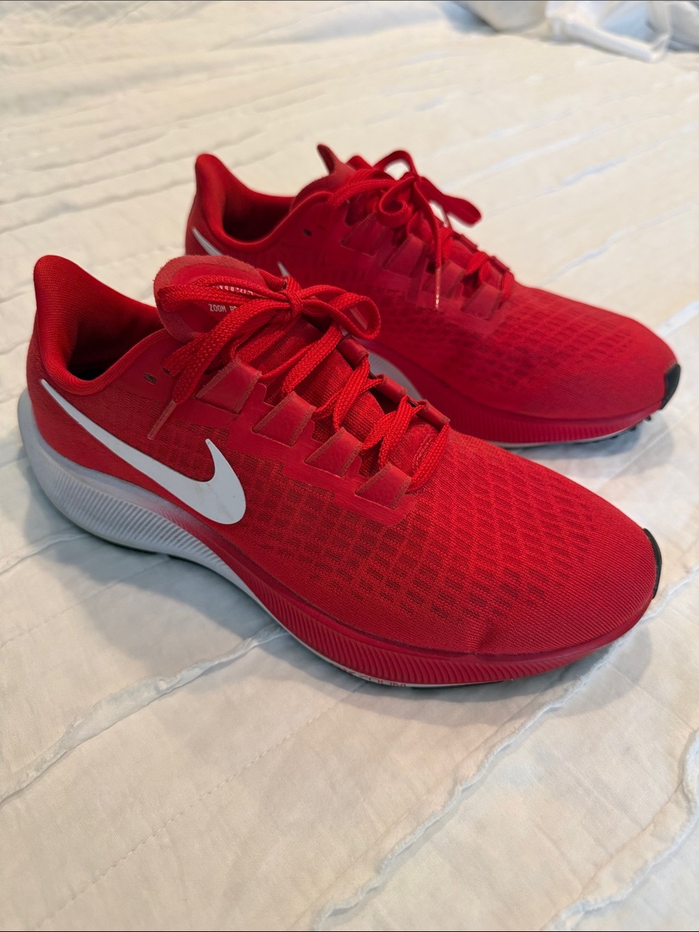 Nike  Zoom Pegasus Red Sneakers with White Swoosh